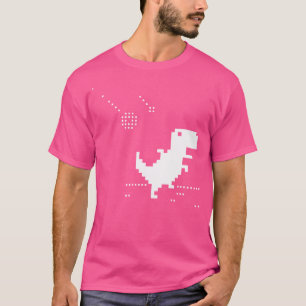 Camiseta Nerd de Meteorito Offline do Geek Pixel T-Rex