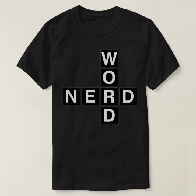 Camiseta Nerd de Palavras Cruzadas Quebra-cabeça Jigsen Hom (Frente do Design)