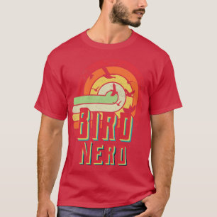 Camiseta Nerd de pássaro observando o vigia retrorreflector