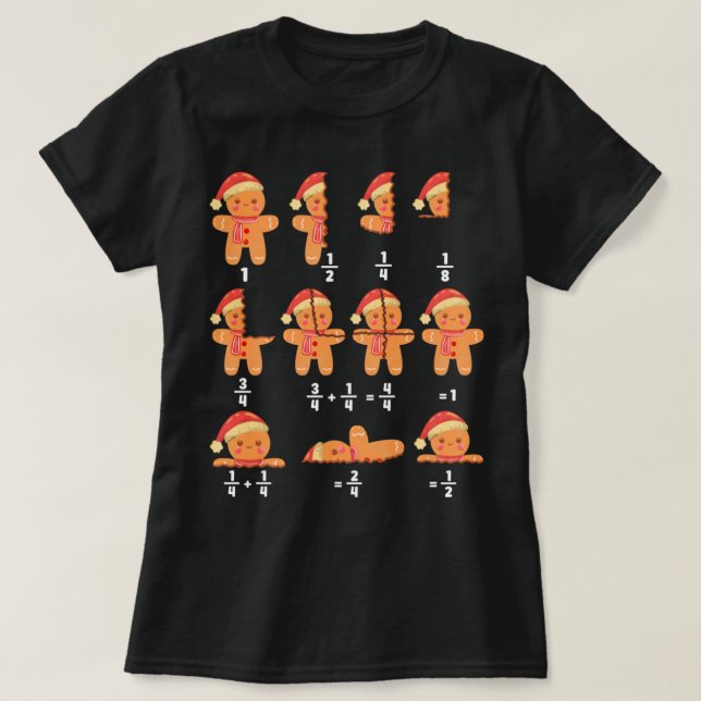 Camiseta Nerd de Professores Matemáticos Pão de Natal (Frente do Design)