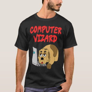 Camiseta nerd do computador programador do assistente do co