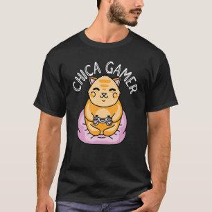 Camiseta Nerd do Jogador de Vídeo de Jogos Gráficos Chica G