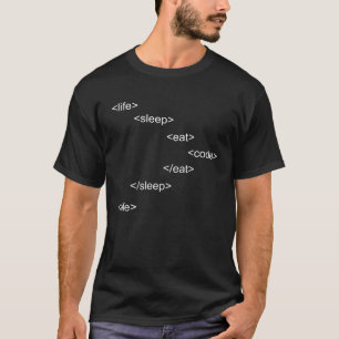 Camiseta Nerd do programador de código de latência de alime