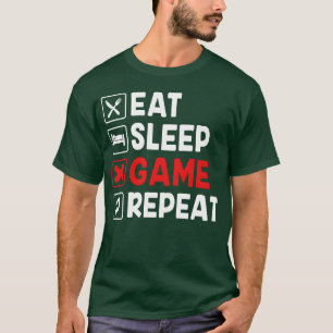 Camiseta Nerd Engraçado Coma o Jogo do Sono Repita o presen