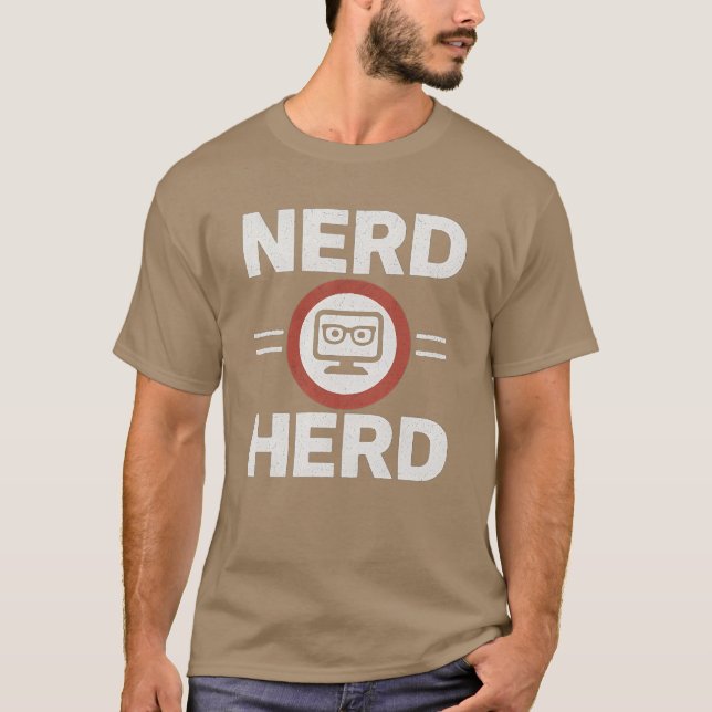 Camiseta Nerd herd friend vintage (Frente)