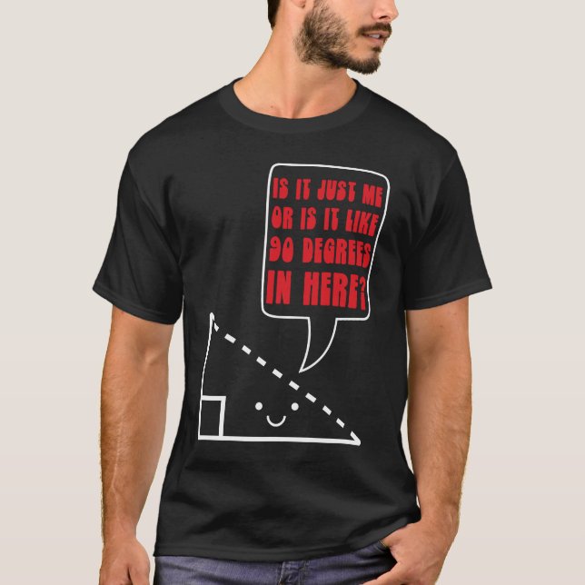 Camiseta Nerd Matemático Triângulo de 90 graus na Piada mat (Frente)