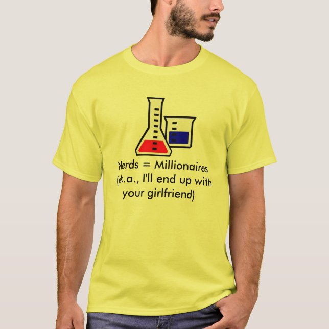 Camiseta Nerd = milionários (Frente)