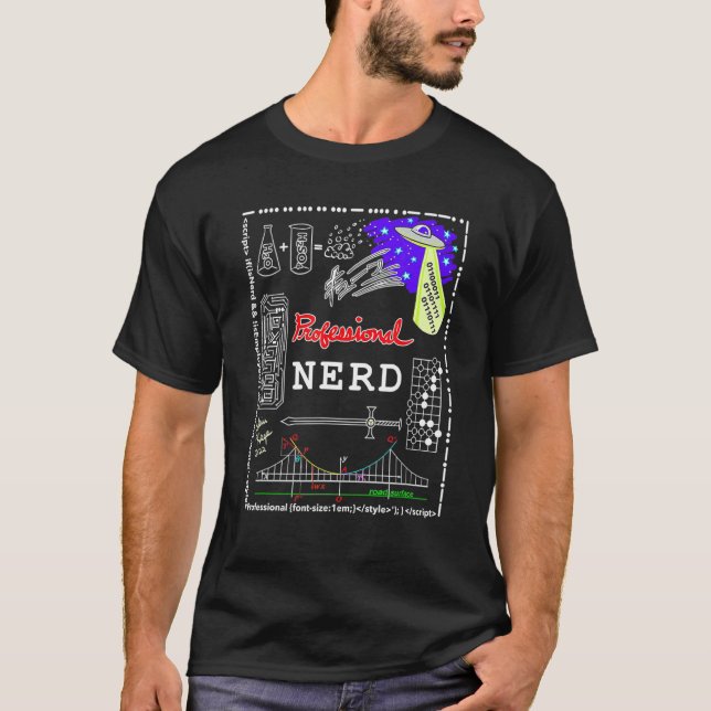 Camiseta Nerd Ou Geek Profissional Com Riddles E Tributação (Frente)