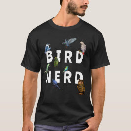 Camiseta Nerd, papagaios, coruja, pombos, kookaburra