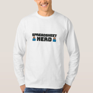 Camiseta Nerd T-Shirt de folha de cálculo