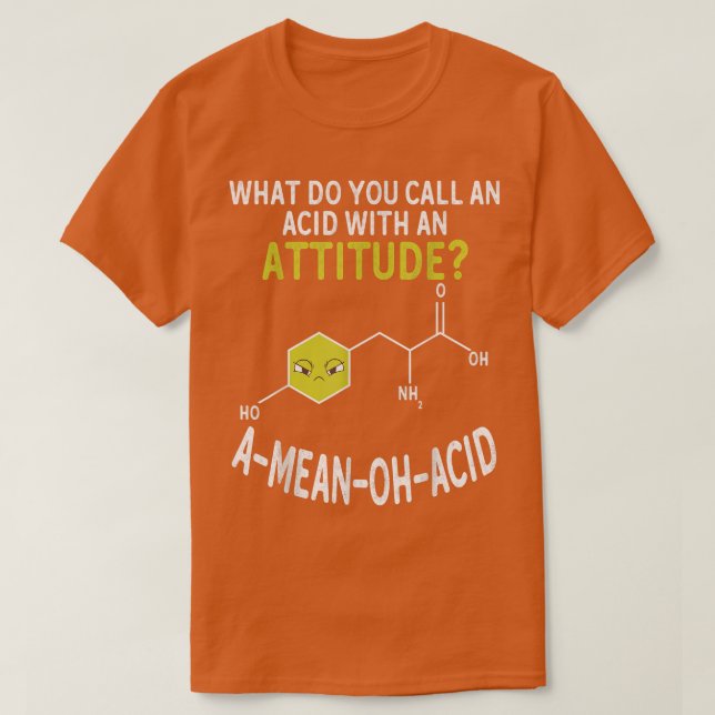Camiseta Nerdy Amino Acid Humor Science & Chemistry Pun (Frente do Design)