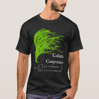 Camiseta Nerdy Collatz Conjetura 3n 1 Matemática de algas v