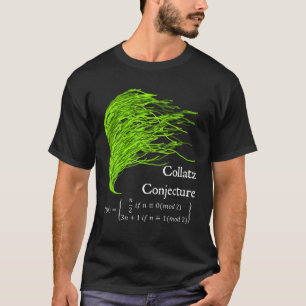 Camiseta Nerdy Collatz Conjetura 3N 1 Matemática de algas v