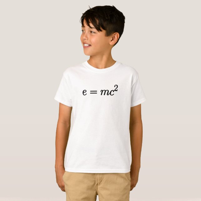 Camiseta Nerdy da Teoria da Equação da Relatividade de Eins (Frente Completa)