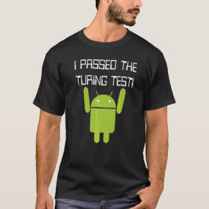 Camiseta Nerdy, eu passei no teste de atração, robô de comp