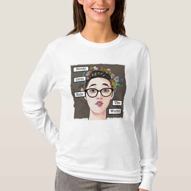 Camiseta Nerdy Girls governa o mundo (Frente)