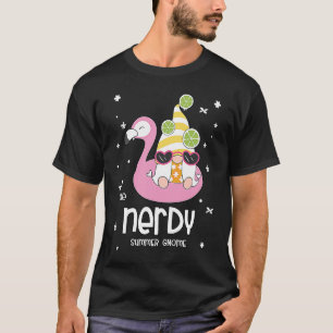 Camiseta Nerdy Gnome Funny Summer Match Para Família