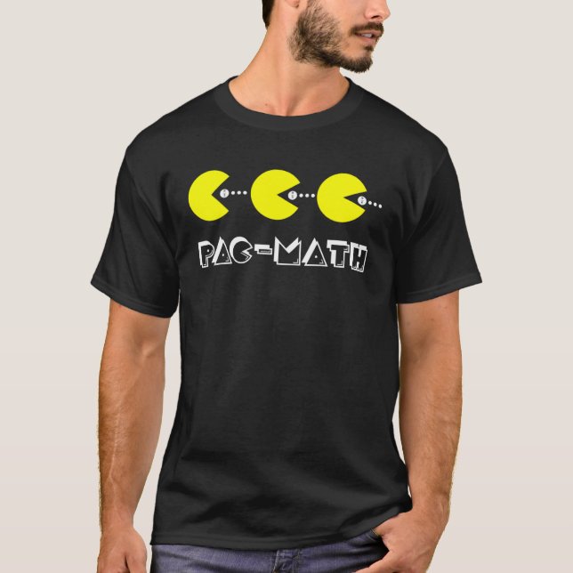 Camiseta Nerdy Pac Math Nom Retro Game Precalculus Math Tea (Frente)