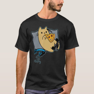 Camiseta Nerdy Pizza Comendo Gamer Game Em Pausa