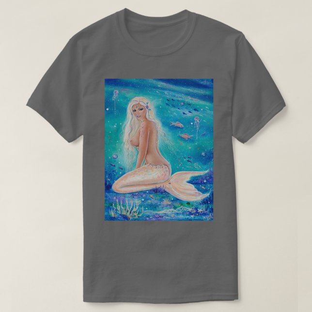 Camiseta Nerea Mermaid fantasia arte de Renee Lavoie (Frente do Design)