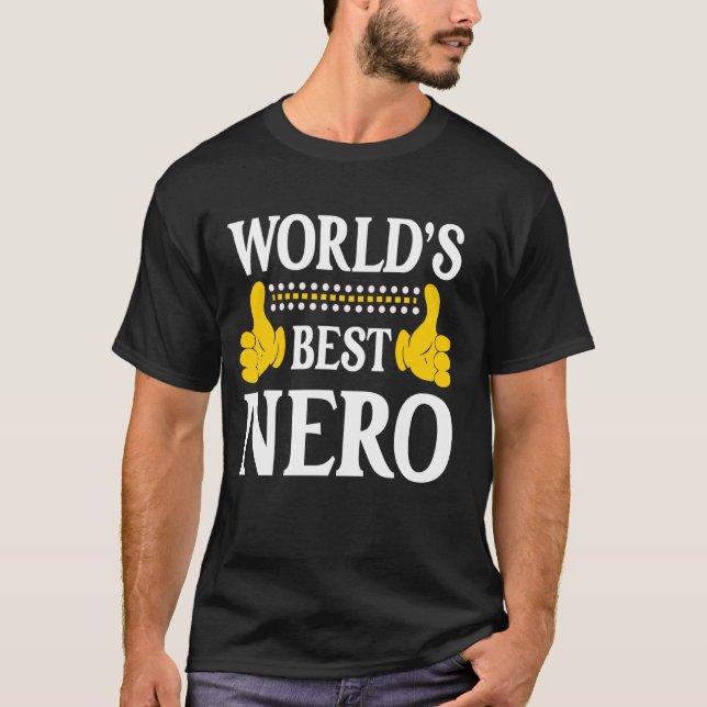 Camiseta Nero Personal Name Funny First Name Melhor N do Mu (Frente)