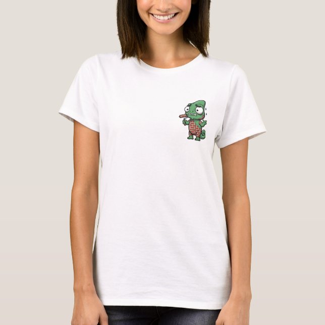Camiseta Nervous Chameleon Painting Brick Wall Camouflage (Frente)
