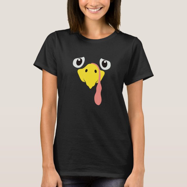 Camiseta Nervous Turkey Face  Thanks Giving (Frente)