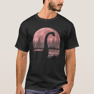Camiseta Nessie Loch Ness Monster Graphic Full Moon Loch Ne
