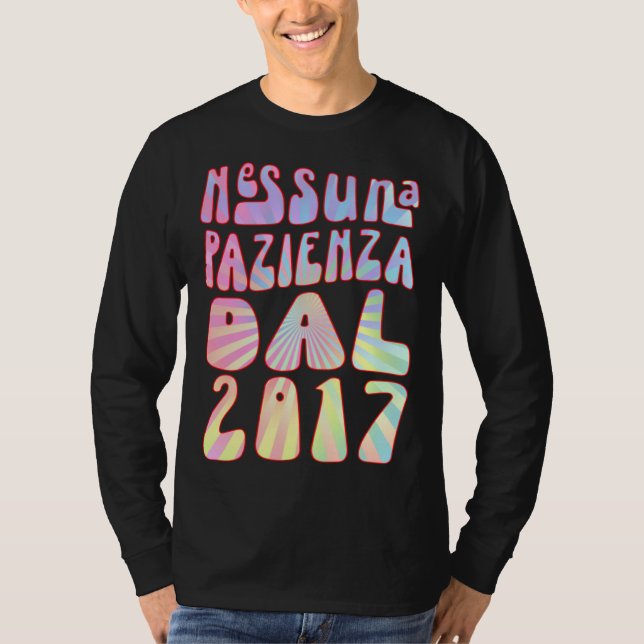 Camiseta Nessuna Pazienza Dal 2017 6 Ani Compleanno Retrò D (Frente)