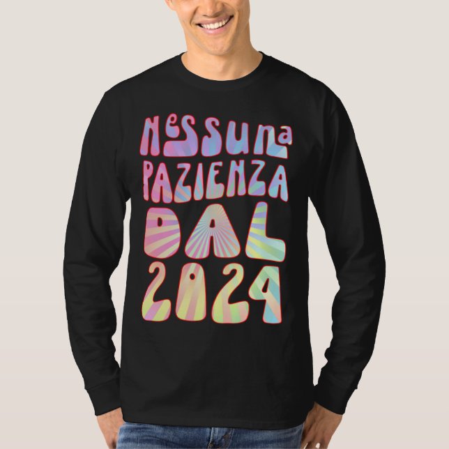 Camiseta Nessuna Pazienza Dal 2024 Ani Compleanno Retrò Div (Frente)