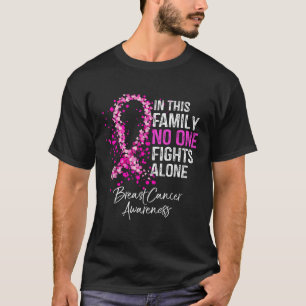 Camiseta Nesta Família Luta Sozinha Por Canceres De Mama