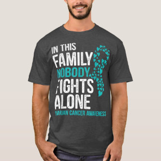 Camiseta nesta família ninguém luta por Câncer de ovário so
