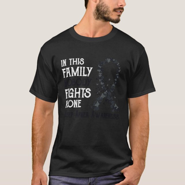 Camiseta Nesta Família Ninguém Luta Sozinha Com A Apneia Do (Frente)