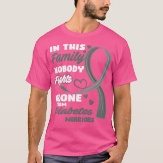Camiseta Nesta Família Ninguém Luta Sozinha Com Diabetes W 