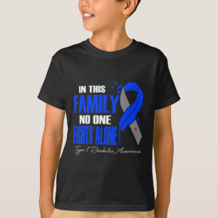 Camiseta Nesta Família Ninguém Luta Sozinho Contra Diabetes
