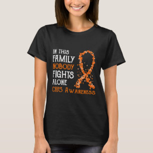 Camiseta Nesta família ninguém luta sozinho contra o CRPS
