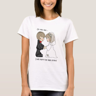 Camiseta Neste t-shirt do casamento do dia
