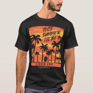 Camiseta Neste Verão estarei em Sennen Cove Cornwall Surfin