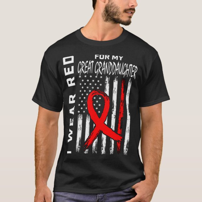 Camiseta Neta da Fita Vermelha Consciente da Doença Cardíac (Frente)