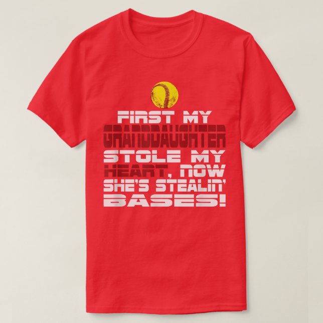 Camiseta neta de softball para avós de softball (Frente do Design)