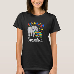 Camiseta Netas Orgulhosas do Autismo Elefante Neta Crianças