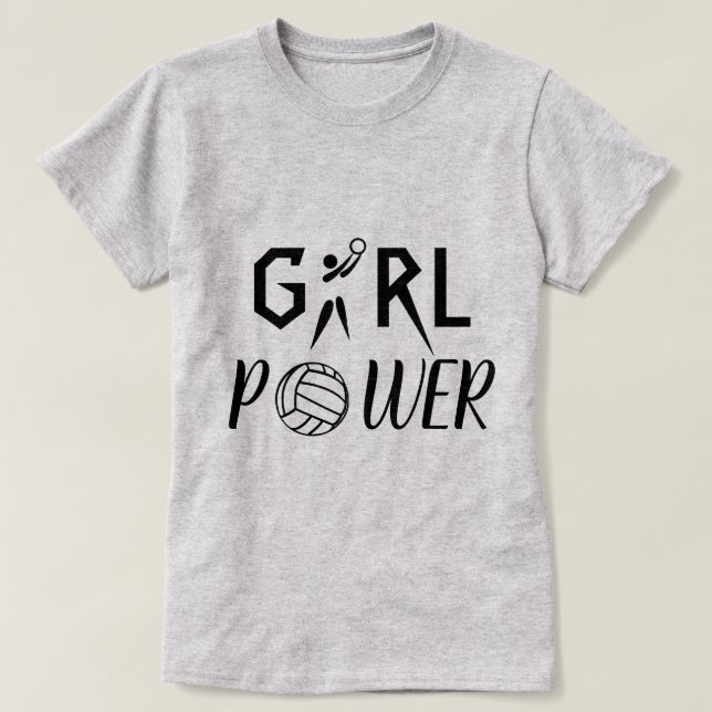 Camiseta Netball do jogador do GS do poder da menina do (Frente do Design)