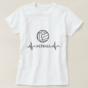 Camiseta Netball feito sob encomenda do tema da pulsação 