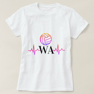 Camiseta Netball feito sob encomenda do tema da pulsação do