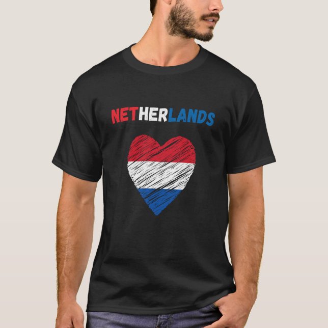 Camiseta Netherlands Flag Holiday Netherlands Heart Dutch F (Frente)