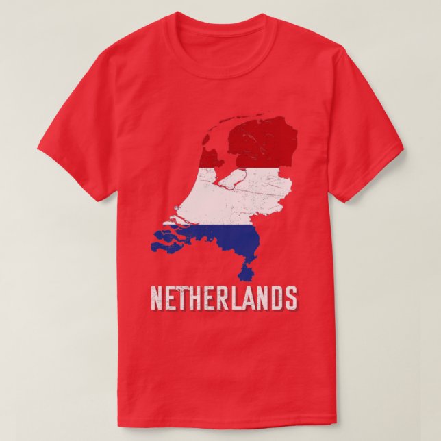 Camiseta Netherlands Map Flag (Frente do Design)