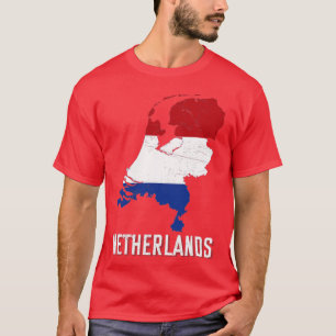 Camiseta Netherlands Map Flag