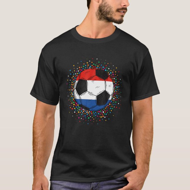 Camiseta Netherlands Soccer Team National Flag Football Jer (Frente)