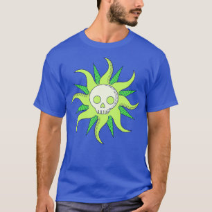 Camiseta neto crânio encarado como sol