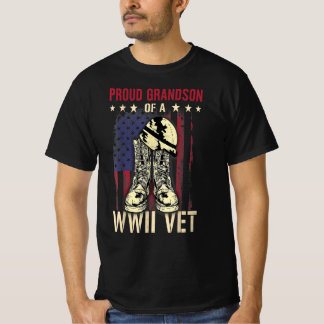 Camiseta neto orgulhoso de um veterano da guerra mundial do
